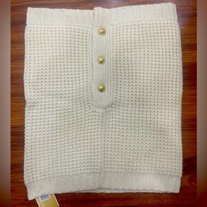 Michael Kors. Cream and gold cowl neck scarf. Never used with tag
